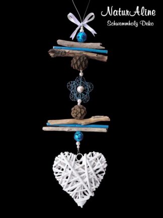 Schwemmholz Girlande Rattanherz 193